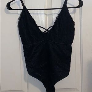 Black lace bodysuit